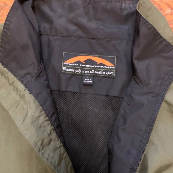 Sun Mountain Mens Green Golf Jacket Lightweight Windbreaker Size Large Classic - Picture 3 of 11